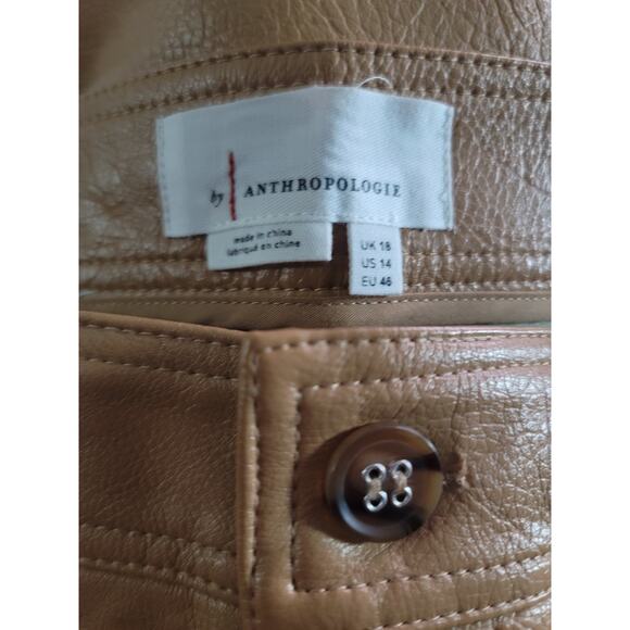 Anthropologie Faux Leather Utility Cargo Pants - Women's 14 New - Picture 5 of 7